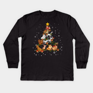 Dog Lover Christmas Tree for Men Women Kids Kids Long Sleeve T-Shirt